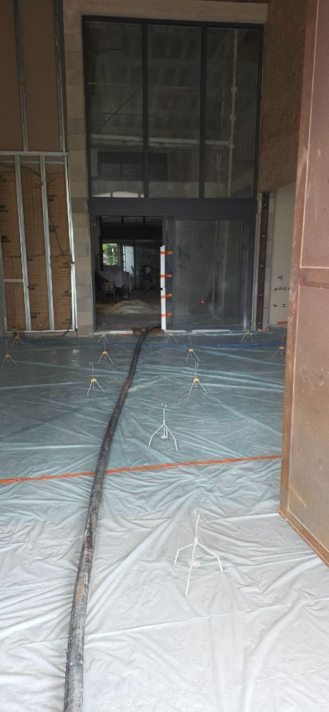 Chape fluide sur plancher chauffant
